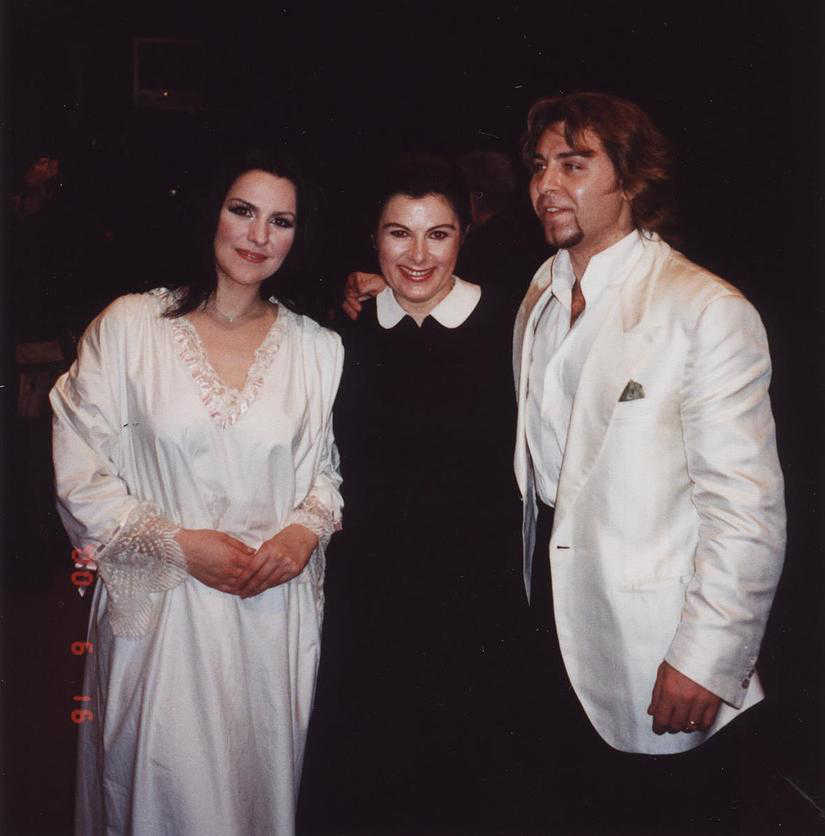 Photo Marie-Jose Dolorian avec Angela Georghiu et Roberto Alagna